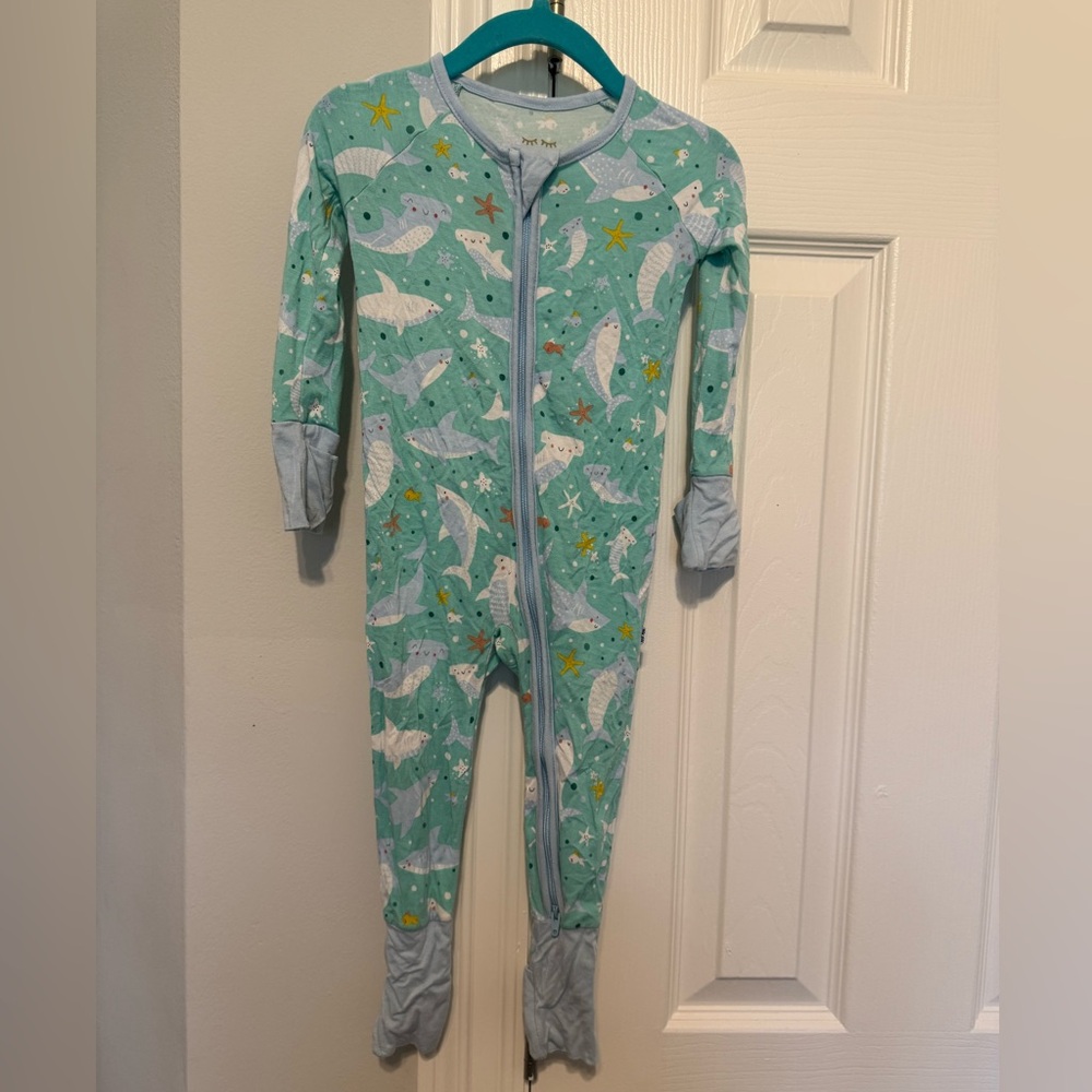 Little Sleepies Shark Footies with Covered Feet
